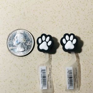 COPY - (2) Crocs Jibbitz | White Paw Print | Shoe Charm